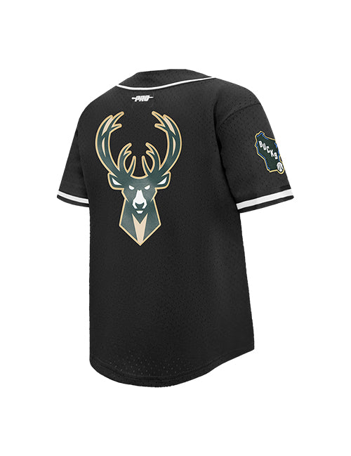 Youth Pro Standard Classic Milwaukee Bucks Mesh Baseball Jersey-angled back