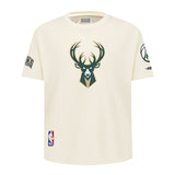 Youth Pro Standard Classic Cream Milwaukee Bucks T-Shirt