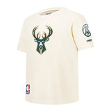 Youth Pro Standard Classic Cream Milwaukee Bucks T-Shirt