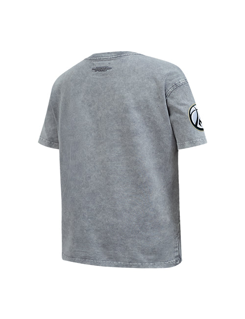 Youth Pro Standard Washed Classics Grey Milwaukee Bucks T-Shirt-angled back