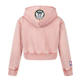 Youth Girl Pro Standard Washed Classics Pink Milwaukee Bucks Hooded Sweatshirt,-back