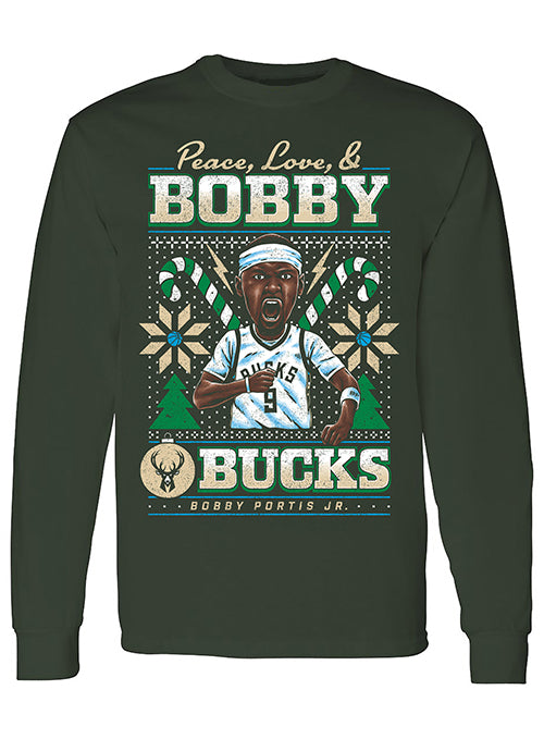 Item Of The Game Bobby Portis Jr. Milwaukee Bucks Long Sleeve Holiday T-Shirt