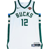 Game-Used Nike Association Edition Jabari Parker Milwaukee Bucks Authentic Jersey-front