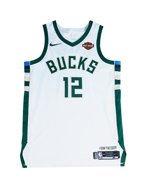 Game-Used Nike Association Edition Jabari Parker Milwaukee Bucks Authentic Jersey-front