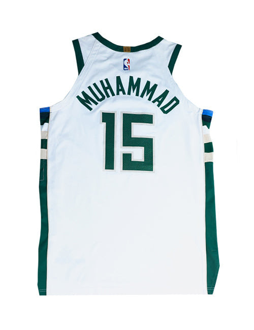 Player-Issued Association Edition Shabazz Muhammad Milwaukee Bucks Authentic Jersey-back