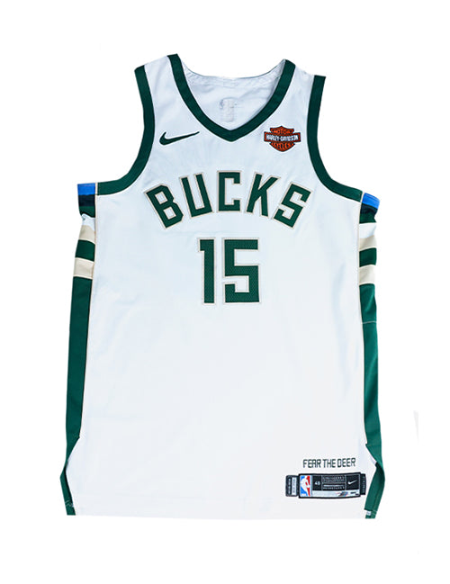 Player-Issued Association Edition Shabazz Muhammad Milwaukee Bucks Authentic Jersey-front