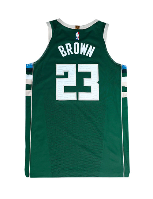 Player-Issued Nike Icon Edition Sterling Brown Milwaukee Authentic Jersey-back