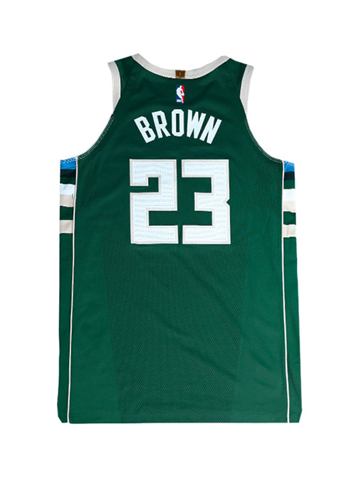 Player-Issued Nike Icon Edition Sterling Brown Milwaukee Authentic Jersey-back