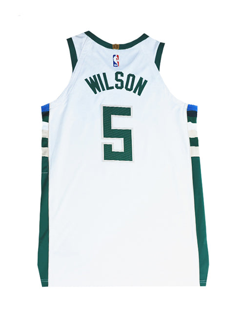 Player-Issued Nike Association Edition DJ Wilson Milwaukee Bucks Authentic Jersey-back