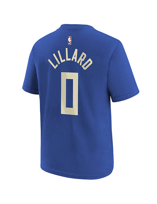 Youth Nike 2024-25 City Edition Damian Lillard Milwaukee Bucks T-Shirt-back