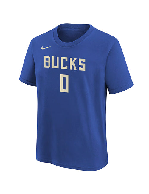 Youth Nike 2024-25 City Edition Damian Lillard Milwaukee Bucks T-Shirt-front