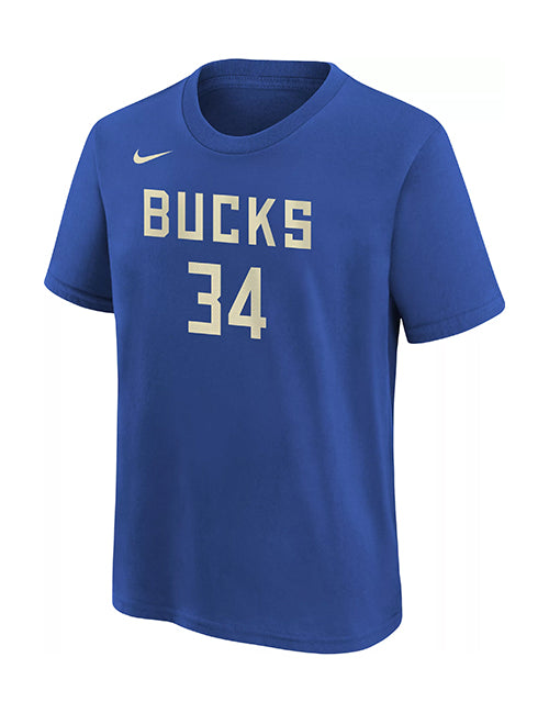 Youth Nike 2024-25 City Edition Giannis Antetokounmpo Milwaukee Bucks T-Shirt- front 