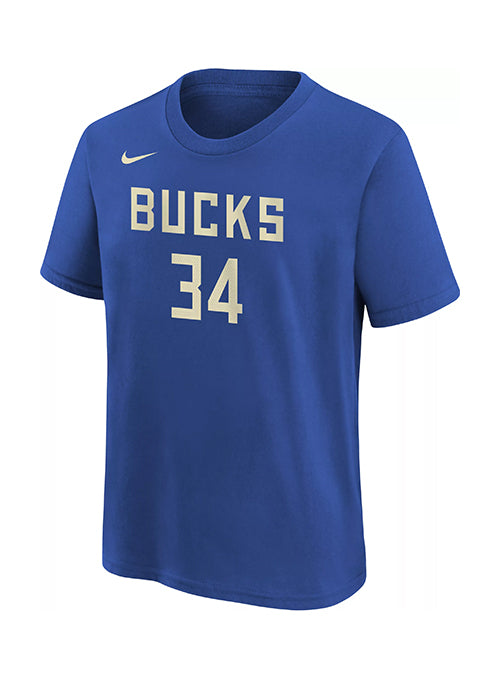 Youth Nike 2024-25 City Edition Giannis Antetokounmpo Milwaukee Bucks T-Shirt- front 