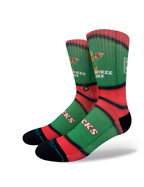 Stance HWC '68 Mini Ball Milwaukee Bucks Crew Sock-model