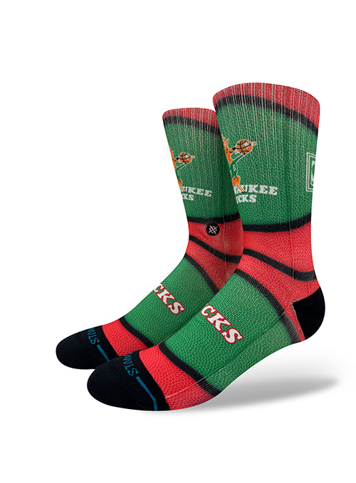 Stance HWC '68 Mini Ball Milwaukee Bucks Crew Sock-model