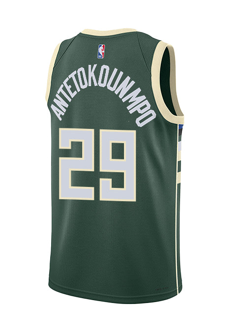 Nike 2022 Icon Edition Alex Antetokounmpo Milwaukee Bucks Swingman Jersey-back