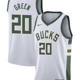 Nike 2022 Association Edition AJ Green Milwaukee Bucks Swingman Jersey-collage