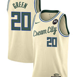 Nike 2025-26 City Edition AJ Green Milwaukee Bucks Swingman Jersey-collage