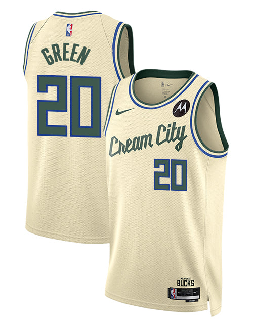 Nike 2025-26 City Edition AJ Green Milwaukee Bucks Swingman Jersey-collage