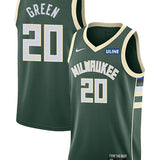 Nike 2022 Icon Edition AJ Green Milwaukee Bucks Swingman Jersey