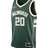 Nike 2022 Icon Edition AJ Green Milwaukee Bucks Swingman Jersey-front