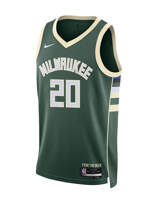 Nike 2022 Icon Edition AJ Green Milwaukee Bucks Swingman Jersey-front