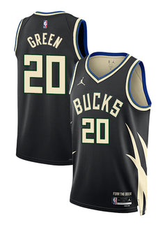 Jordan 2022 Statement Edition AJ Green Milwaukee Bucks Swingman Jersey-COLLAGE