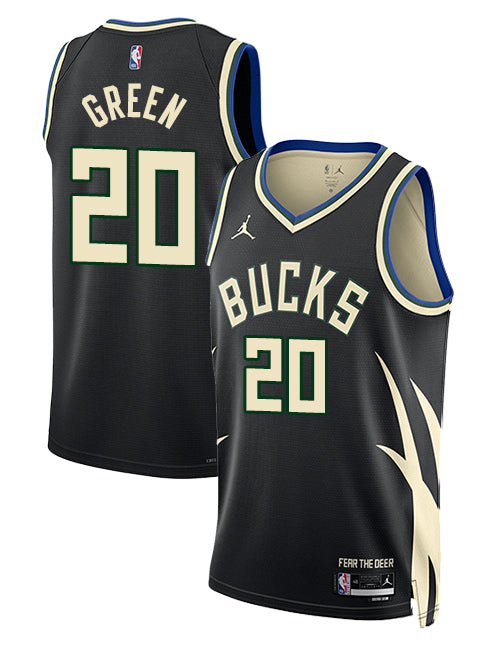 Jordan 2022 Statement Edition AJ Green Milwaukee Bucks Swingman Jersey-COLLAGE