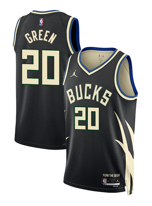 Jordan 2022 Statement Edition AJ Green Milwaukee Bucks Swingman Jersey-COLLAGE
