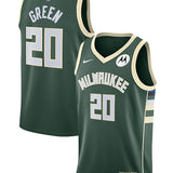 Nike 2022 Icon Edition AJ Green Milwaukee Bucks Swingman Jersey