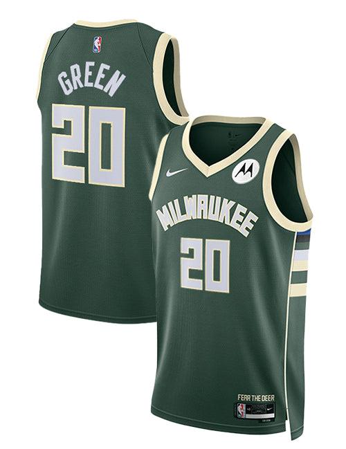 Nike 2022 Icon Edition AJ Green Milwaukee Bucks Swingman Jersey