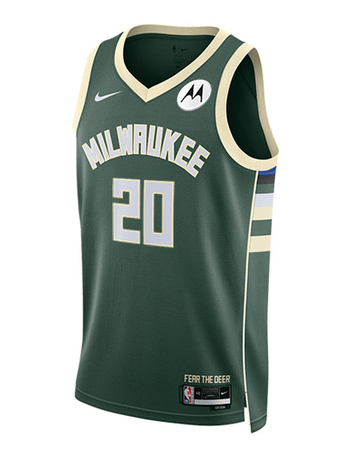 Nike 2022 Icon Edition AJ Green Milwaukee Bucks Swingman Jersey-front