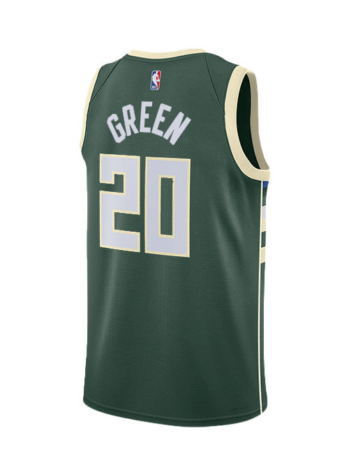 Nike 2022 Icon Edition AJ Green Milwaukee Bucks Swingman Jersey-BACK