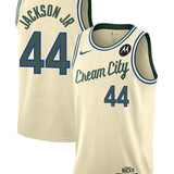 Nike 2025-26 City Edition Andre Jackson Jr Milwaukee Bucks Swingman Jersey-collage
