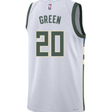 Youth Nike 2022 Association Edition AJ Green Milwaukee Bucks Swingman Jersey-back