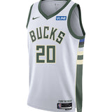 Youth Nike 2022 Association Edition AJ Green Milwaukee Bucks Swingman Jersey-front