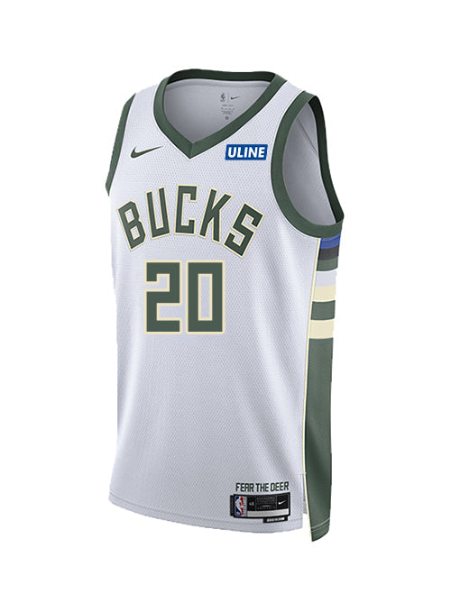 Youth Nike 2022 Association Edition AJ Green Milwaukee Bucks Swingman Jersey-front