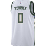 Youth Nike 2022 Association Edition Brayden Burries Milwaukee Bucks Swingman Jersey-back