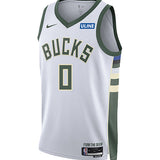 Youth Nike 2022 Association Edition Brayden Burries Milwaukee Bucks Swingman Jersey-front