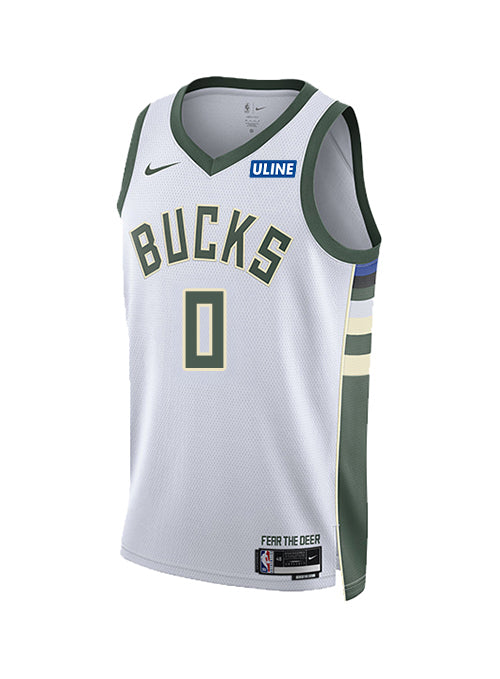 Youth Nike 2022 Association Edition Brayden Burries Milwaukee Bucks Swingman Jersey-front