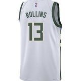Youth Nike 2022 Association Edition Ryan Rollins Milwaukee Bucks Swingman Jersey-back