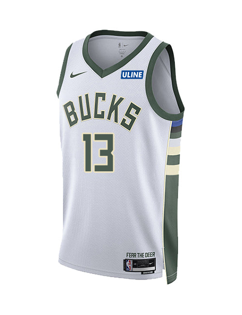 Youth Nike 2022 Association Edition Ryan Rollins Milwaukee Bucks Swingman Jersey=front
