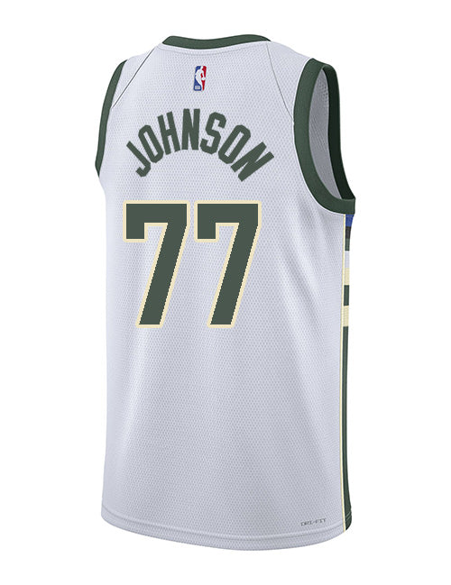 Nike 2022 Association Edition AJ Johnson Milwaukee Bucks Swingman Jersey-back