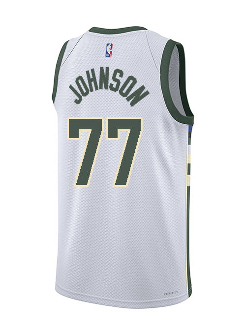 Nike 2022 Association Edition AJ Johnson Milwaukee Bucks Swingman Jersey-back