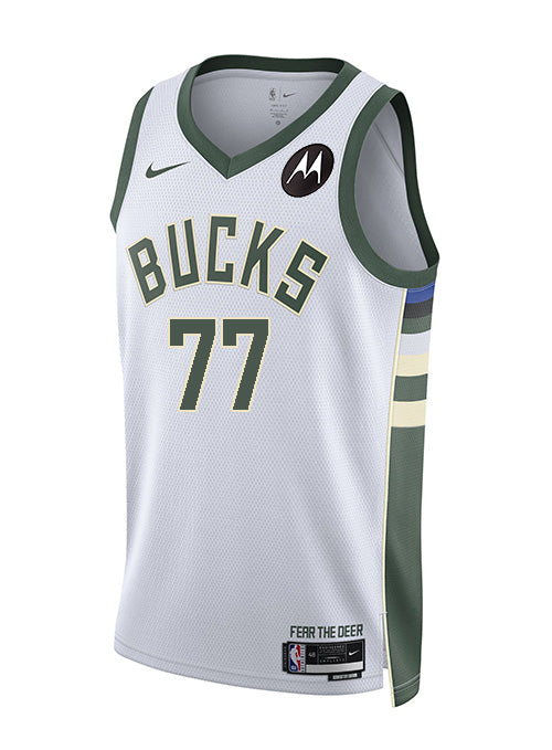 Nike 2022 Association Edition AJ Johnson Milwaukee Bucks Swingman Jersey-front