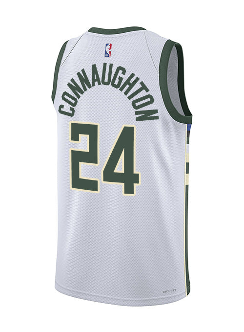 Nike 2022 Association Edition Pat Connaughton Milwaukee Bucks Swingman Jersey-back