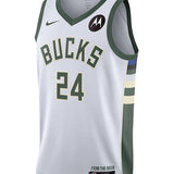 Nike 2022 Association Edition Pat Connaughton Milwaukee Bucks Swingman Jersey-front