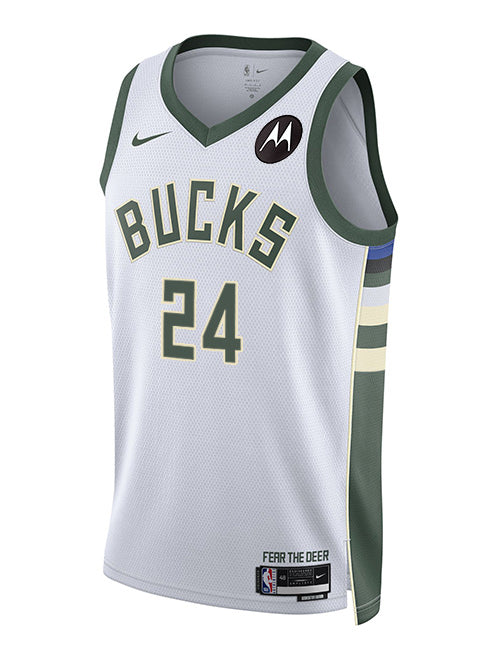 Nike 2022 Association Edition Pat Connaughton Milwaukee Bucks Swingman Jersey-front