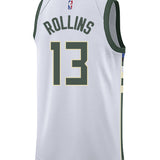 Nike 2022 Association Edition Ryan Rollins Milwaukee Bucks Swingman Jersey-back