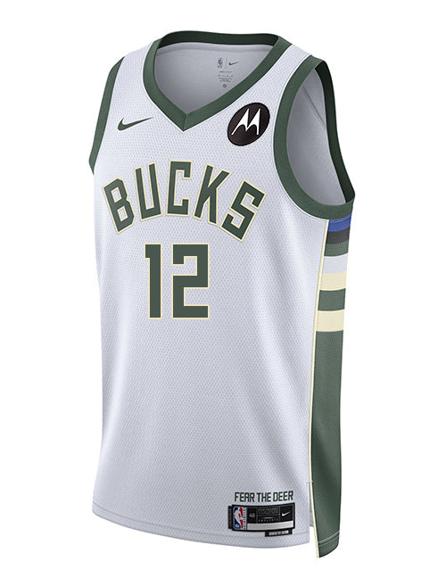 Nike 2022 Association Edition Taurean Prince Milwaukee Bucks Swingman Jersey-front